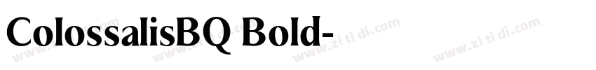 ColossalisBQ Bold字体转换